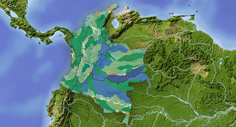 Con más de 300 ríos principales, Colombia tiene la segunda red de ríos más grande de América Latina. 